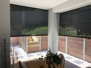 Drop outdoor blinds