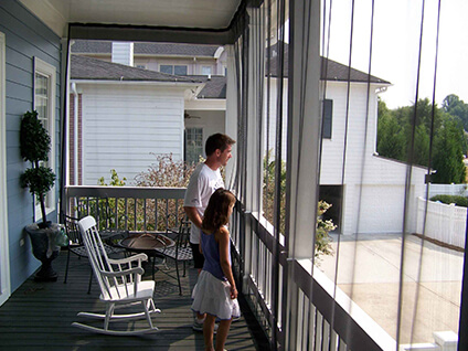 Clear plastic blinds for outdoors